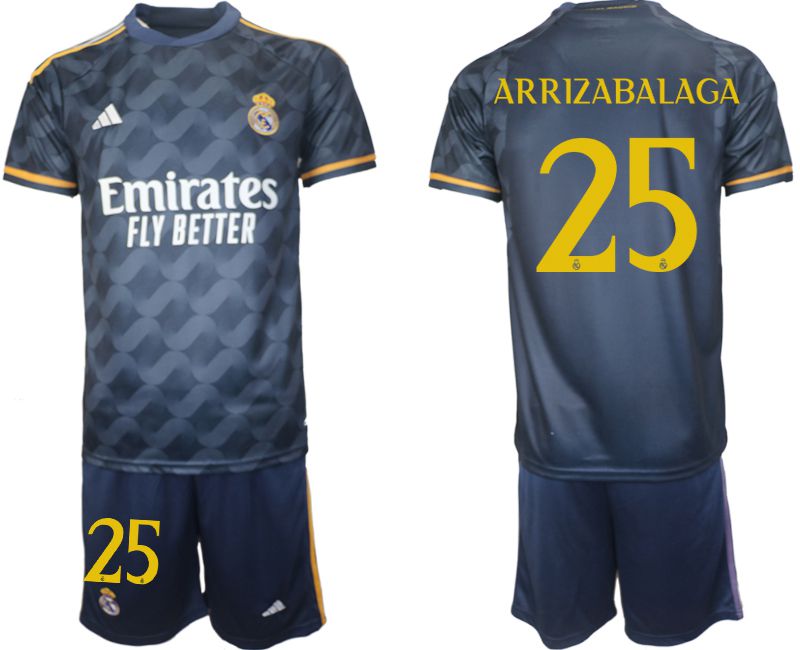 Men 2023-2024 Club Real Madrid away blue #25 Soccer Jersey